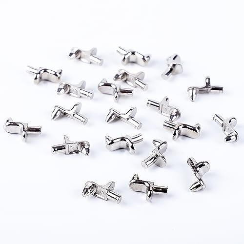 20 Pcs Bookcase Shelf Supports Pegs Pin Bracket 5mm Stud Pegs for Kitchen Cabinets Closets Bookcases