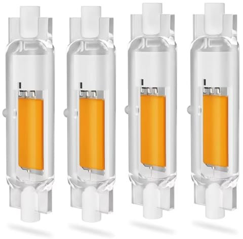 Dvnoua R7S LED 78mm 20W Dimmbar Glühbirne, 20W R7S LED Lampen Ersatz für 200W Halogen Leuchtmittel, R7S LED COB Lampen Warmweiß 3000K 2000LM, Kein Flackern, 360°Abstrahlwinkel, 220-240V, 4 Stück