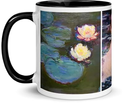 Chatcripant Mug Artistique 325 ml – Tasse Inspirée d’Œuvres Célèbres et de Peintures Classiques – Idée Cadeau Amateur d’Art – Plusieurs Motifs (Monet - Nénufar)