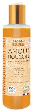 Huile démaquillante AMOU'ROUCOU Bio - Roucou, Vitamine E, amande de Prune - Anti-âge & Eclat - Fabriquée en France - 125ml - PROPOS'NATURE
