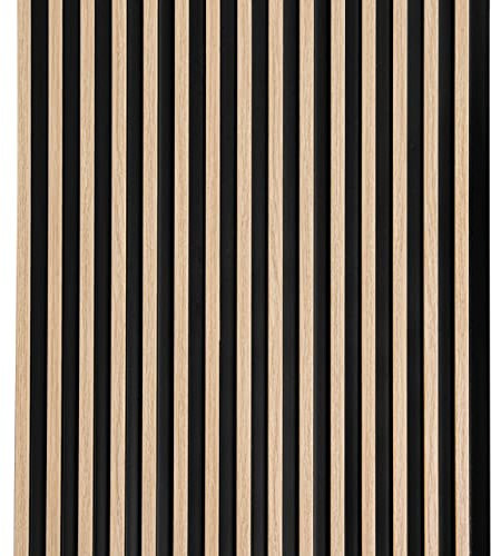 PROVISTON | Panneaux muraux acoustiques 3D | Kit | 12 x 120 x 2700 mm par panneau | Chêne clair | Moderne | Haute qualité | Robuste | Durable | 12 pièces
