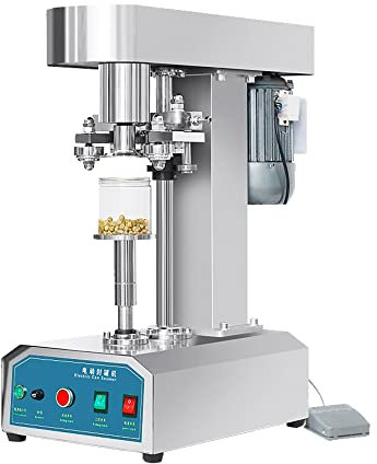 SmPinnaA Commercial Can Sealer Machine, Tin Can Sealer Machine, Automatic Efficient 20pcs/min, for 45-130mm Diameter, CE/FCC/CCC/PSE