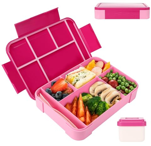 Sprifityy Boîte à déjeuner pour enfant avec compartiments - 1330 ml - Anti-fuite - Convient pour l'école, le pique-nique, le voyage - Convient pour adultes, filles et garçons - Passe au micro-ondes et