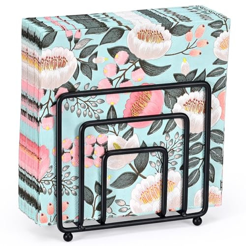 Peevisap Serviettenhalter aus Schwarzem Metall, Serviettenständer, Serviettenhalter Schwarz, Servietten Halter, Napkin Holder, für Restaurant Hotel Café Küche