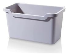 Poubelles 6L/1,5 Gallon Poubelle Suspendue Poubelle à Compost avec Couvercle Fixation Murale sous l'évier Poubelle pour Cuisine, Salle de Bain (Gris)