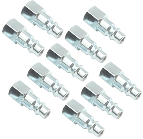 ZUDKSUY 10PCS 3/8-Inch NPT Female Industrial Air Tool Fitting, 3/8-Inch High Flow Pneumatic Plugs Max Working Pressure 300PSI, Replace for Air Compressors Air Blow Guns