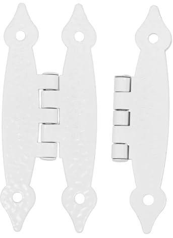 IMIKEYA Cerniere per Mobili in Ferro 2 Pezzi, Design Antico 3,5 Pollici, Soluzioni Efficienti per Armadi e Scatole in Legno Bianco