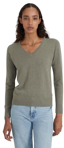 Style & Republic Pull élégant à col en V en cachemire pour femme en 100 % cachemire - Votre pull en tricot douillet de qualité supérieure pour des moments élégants d'automne et d'hiver