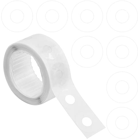 Muiltvoe 250Pcs Hole Punch Reinforcement Stickers, 6mm Hole Reinforcement Labels Self-Adhesive Loose-Leaf Reinforcement Ring Label Clear PVC Waterproof Reinforcement Labels for Office School Home