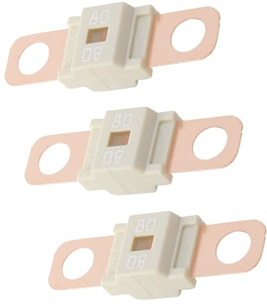 Xibao 3PCS Fusible Voiture,Fusible Midi,Fusibles Automobiles,Protection Circuit pour Voitures,Convient à la Plupart des Voitures,Camions,Engins de Chantier,Machines Agricoles (80A)