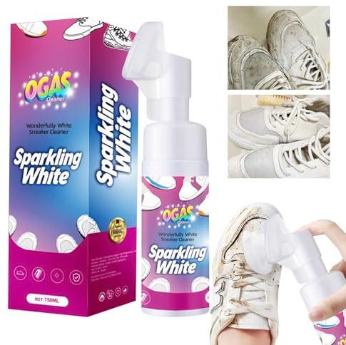 Vit sneakerrengörare | 150 ml gym skoskum rengörare - fläckborttagare icke-sköljande polering för sport tonåringar pojkar flickor vuxna män kvinnor tennis vardagskläder dagligen