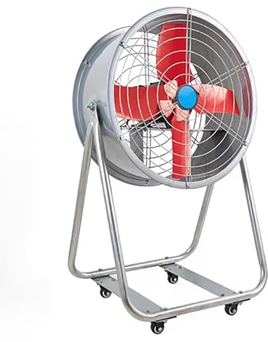 HighVelocity Ventilateur de sol industriel robuste sur roues Circulateur électrique puissant pour atelier, entrepôt, garage et utilisation en extérieur Solution de circulation d'air et de