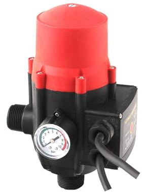 Lawnoval IP65 Elektronischer Pumpendruckregler 1100W mit EPC-2-Schalter und 10 Bar Messgerät für automatische Wasserversorgung in Haus und Garten, Gelb
