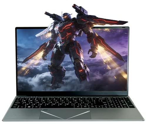 unbholkk Ordinateur Portable 15,6 FHD, AMD Ryzen 5 16 Go RAM 512 Go SSD (Battre i5) 3.7GHz, Grande Autonomie Écran 180° PC Portable étudiant Travail, Laptop Touch ID Type-C WiFi5 BT HDMI
