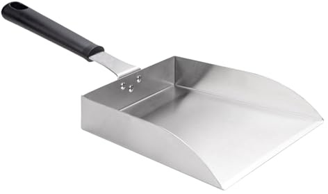 Alipis Pala de acero inoxidable para parrilla: Espátula para plancha - Pala grande para aplastar hamburguesas y mover alimentos a la parrilla, ideal para saltear y cocinar.