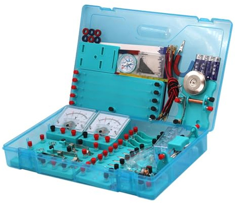 wueiooskj Kit di esperimenti facili per principianti per l'apprendimento dei circuiti fisici, divertente kit di avviamento fai da te per l'esplorazione circuiti elettrici e magnetismo, didattici per