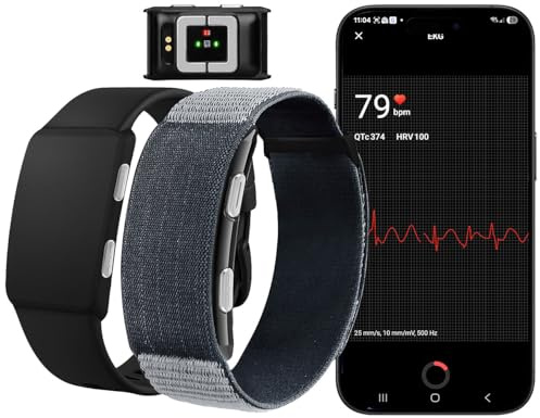Newgen Medicals Fitnesstracker: Smarter Fitness-Tracker, App, 24/7-Erfassung, EKG-Überwachung, 180 mAh (EKG Armband, Smartwatch ohne Display, Band)
