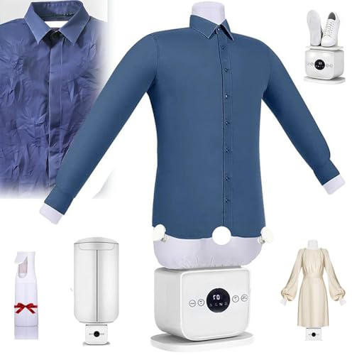 Sunseota Hemdenbügler Pro Bügelpuppe mit Aufsätzen für Hemden, Hosen & Schuhe – Automatischer Hemdglätter, Hosenbügler & Schuhtrockner für faltenfreie, trockene Kleidung ohne Bügeln Upgraded