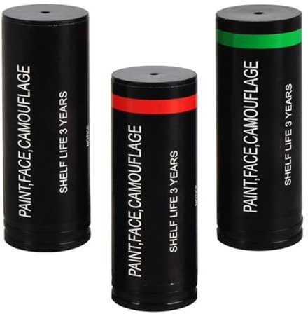 Gatuida Peinture Faciale Camouflage 3 Couleurs Lot de 3 Huile Camouflage Visage Extérieur pour Chasse et Activités en Forêt, Maquillage Compact et Portable