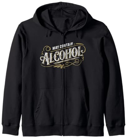 Peut contenir de l'alcool - Humour de fête Classique Sweat à Capuche