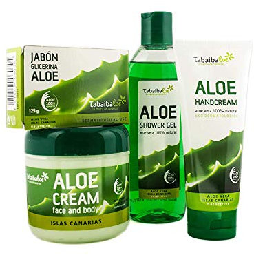 TABAIBA Cosmética Natural Aloe Vera, Neceser Viaje Set Baño y Cuidado personal