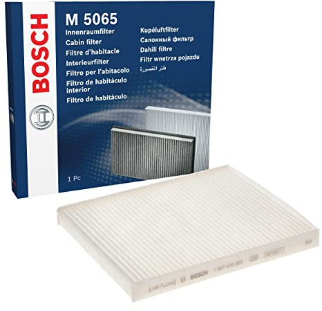 Bosch M5065 Standard Cabin Filter, Replacement Filter - Filters Pollen and Dust for Cleaner Air Inside the Vehicle