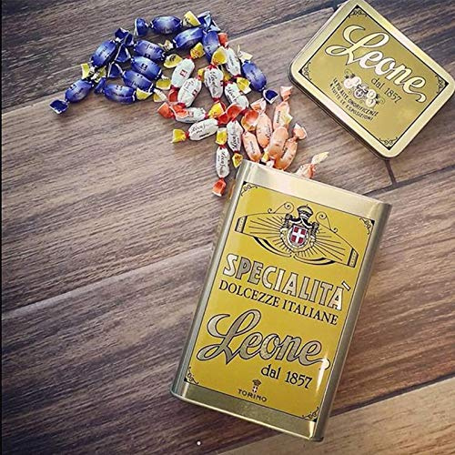 Confezione di Latta Idea Regalo Leone -Leonsnella Caramelle senza Zuccheri Assortite - 500 g