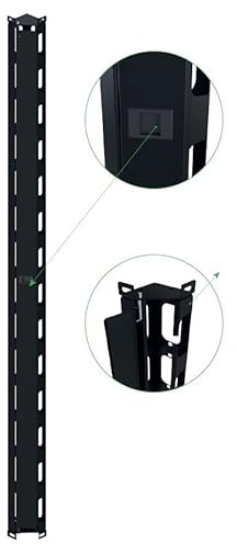TECHLY Professional 365306 Par Canal Manejo de cables Vertical Pasacables 42U Negro Negro