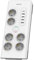 Philips SPN7060WA/10 - Regleta de 6 Enchufes Schuko, Enchufe Múltiple, 4 Puertos USB 35W y 1 USB Tipo C, Ladrón Alargador, Protección Infantil Sobretensión, Cable 2 Metros - Color Blanco