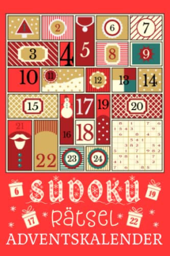 Sudoku Rätsel-Adventskalender: 24 Tage Adventskalender zum Knobeln | Mini Buchadventskalender im A6 Format – Originelle Kleinigkeit oder als witzige ... für Erwachsene & Jugendliche