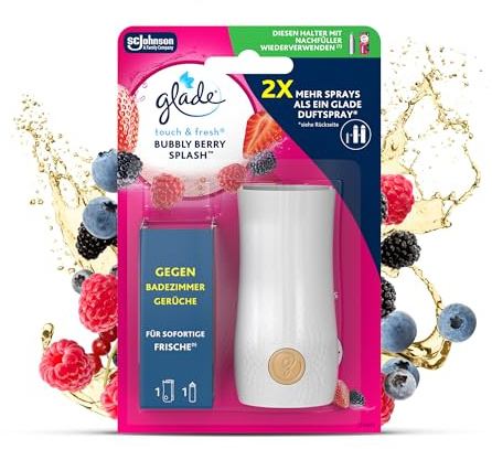 Glade Touch & Fresh (Brise One Touch) Halter inkl. Nachfüller, Bubbly Berry Splash, Lufterfrischer WC Minispray, 10 ml