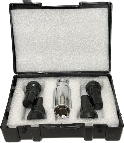 BIMECC Ford Transit CUSTOM Locking Wheel Nuts/Bolts - M14x1.5 - Black - For AFTERMARKET Alloy Wheels