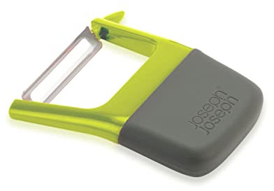 Joseph Joseph Duo Pelador de Patatas, Frutas y Verduras con Mango Ergonómico Antideslizante, Corte Recto, Eliminador de Ojos de Patata, Verde