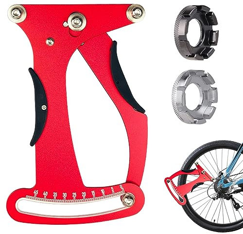 Riisoyu Misuratore di Tensione per Raggi, con 2 Tira Raggi Strumento di Misurazione di Tensione dei Raggi della Bicicletta Bicicletta Raggi Tensione Misuratore Calibrazione Strumento per Tutti i Raggi