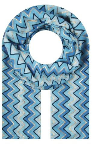 Majea Halstücher Damen Tuch Kopftuch Halstuch Schal Damen-Schal Tücher Damen Stola (880035) (blau 4)