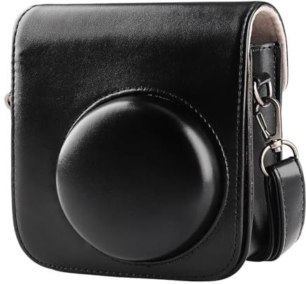 BriLumin Housse pour Fujifilm Mini 12, de Housse Protection en Cuir PU Compatible avec Instax Appareil Photo Instantané Mini (Noir)