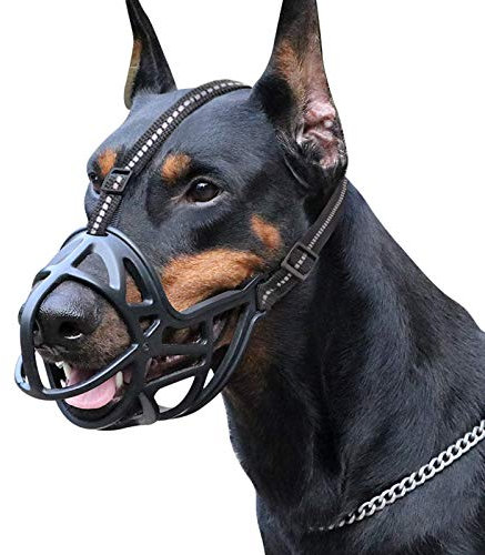 TRoki Maulkorb aus Gummi für Hunde – verstellbare Größe, atmungsaktiver Mundschutz gegen Beißen und Bellen – Verschiedene Größenoptionen
