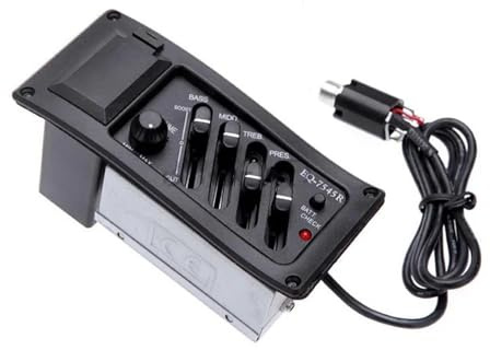 Tonabnehmer Akustik 4-Band-Gitarren-Tonabnehmer Akustikgitarren-Vorverstärker Verstärker Equalizer-Tuner