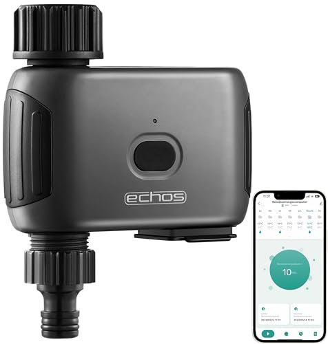 Echos Computer per irrigazione con Bluetooth Alexa, Google Assistant, sistema di irrigazione da giardino, timer automatico, irrigazione da giardino, timer