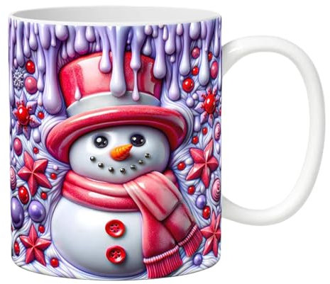 -Urlaubstasse – 350 ml Kaffeetasse, stilvolle -Tassen | Weihnachtsbecher mit -Motiv für heißen Tee, Kaffee und, reisefreundlicher Weihnachtsmann-Becher aus Keramik für Milch- oder