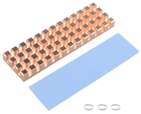 ZDE M.2 SSD Kühlkörper 70x20x6mm mit wärmeleitender Klebefolie für PC Laptop Raspberry Pi M.2 2280 SSD NVMe LED-Verstärker Kühlung