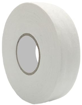 Nastri di Bastone di Hockey Rotoli, 2.5cm*25m Sportiva Nastro Impugnatura Hockey, Nastro di Presa per Sport, Adesivo Nastro Hockey Ghiaccio per Racchette da Hockey Squash Tennis Badminton (Bianco)
