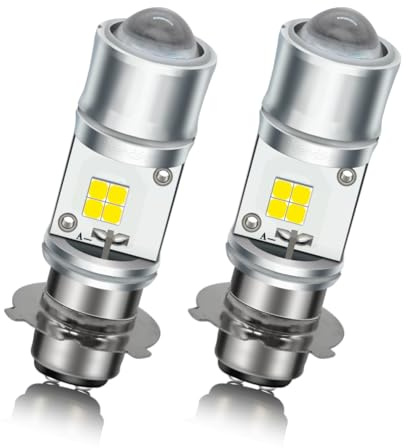 SOFOC P15D-25-3 Motorcykel strålkastare dimljus 6000K vit punktstråle + 3000K gul spridningsstråle LED-lampa 12V 24V 9-60V AC/DC Kompatibel 2 stycken
