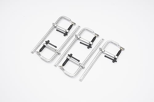 Schraubzwingen Set 5 Stück,Spannweite 250 * 80mm, Spannkraft -500 Pfund, Schmiedestahl，Präzises Fixieren von Holzwerkstücken, F-Stil, für Holzbearbeitung