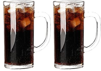 Vasos de cerveza, Vaso de pinta personalizado, Vaso de cerveza Jarra de cerveza de vidrio Jarras de cerveza con asas Vasos de cerveza congelables Vaso de cerveza reutilizable Juego de jarras de c