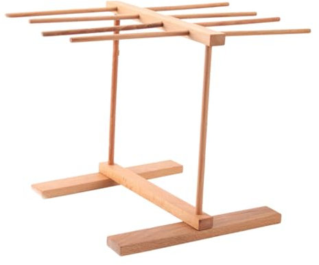CIYODO Séchoir à Pâtes Ménager Portable en Bois, Orange, Facile à Assembler