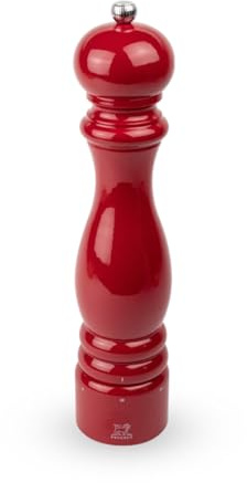PEUGEOT - Salzmühle Paris u‘Select 30 cm - 6 Mahlgrade - Innovatives Zirlion-Mahlwerk für pulverfeines Salz - Aus PEFC-zertifiziertem Holz - Französisches Know-how - Passionsrot lackiert