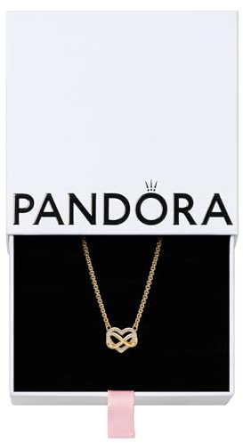 PANDORA Sparkling Infinity Heart Collier Necklace-With Gift Box