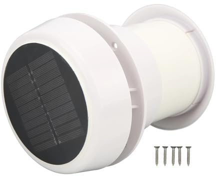 Ventilador Techo Caravana, Extractor de techo for RV, red antipolvo, 12 V CC, silencioso, con energía solar, resistente al calor