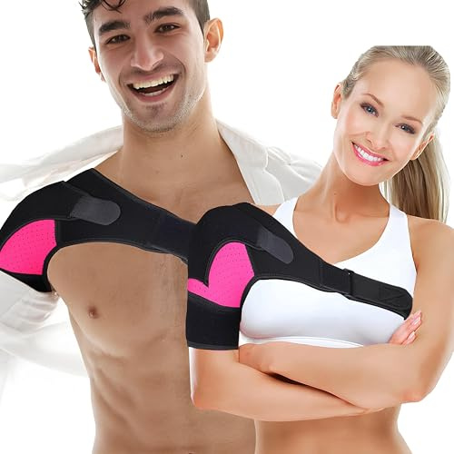Winyoher Verstellbar Schulterbandage aus Atmungsaktivem Neopren für Stabilität und Entlastung für Herren und Frauen, Schulterstütze Sanfte Unterstützung für Links/Rechts